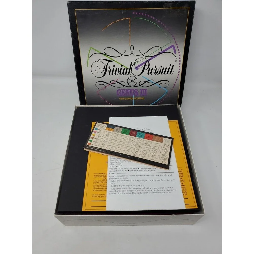 Vintage Trivial Pursuit Genus III 3 Parker Brothers Dated 1994